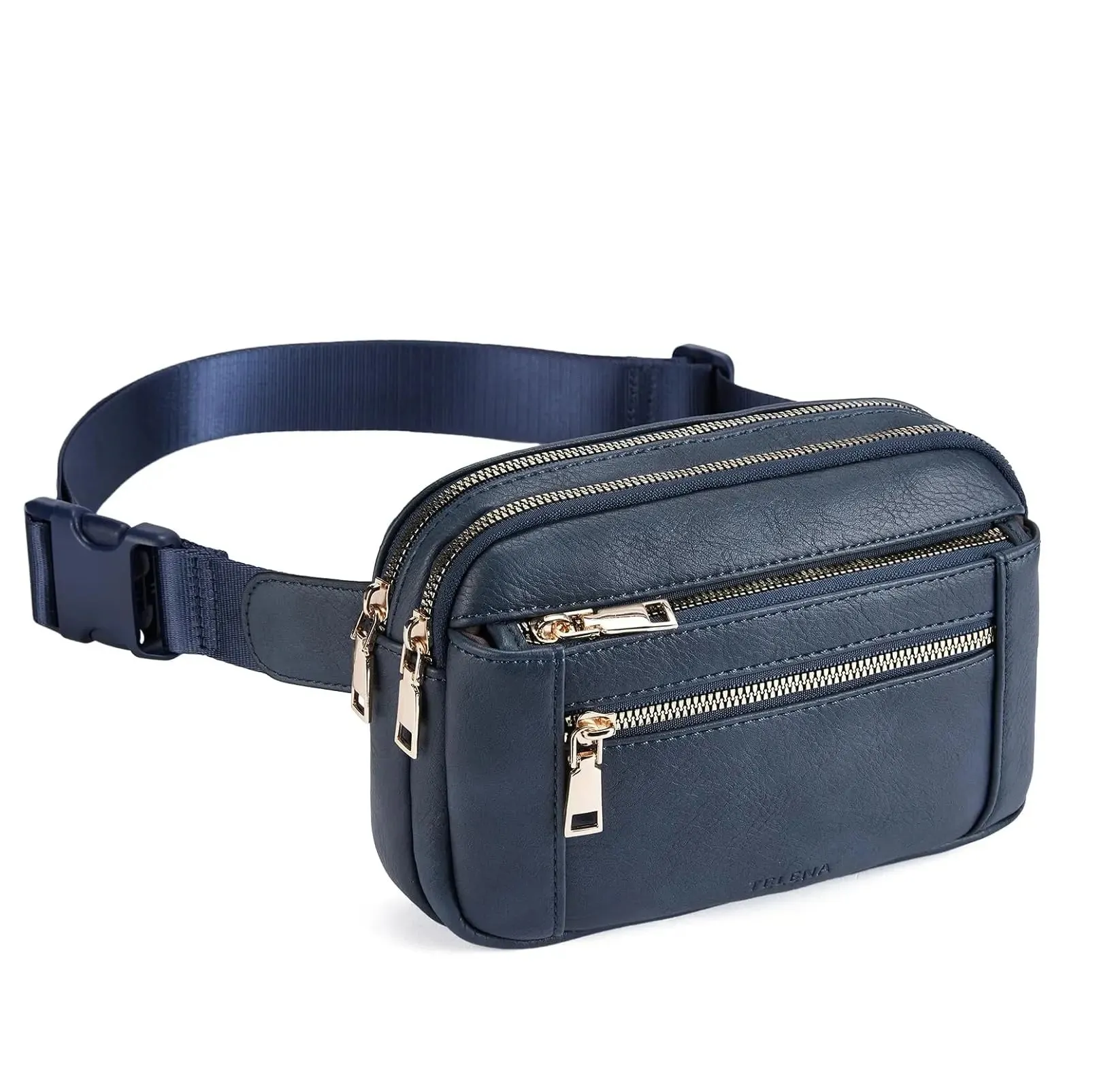 Premium Leather Fanny Pack - Lightweight Waist Bag with Adjustable Belt