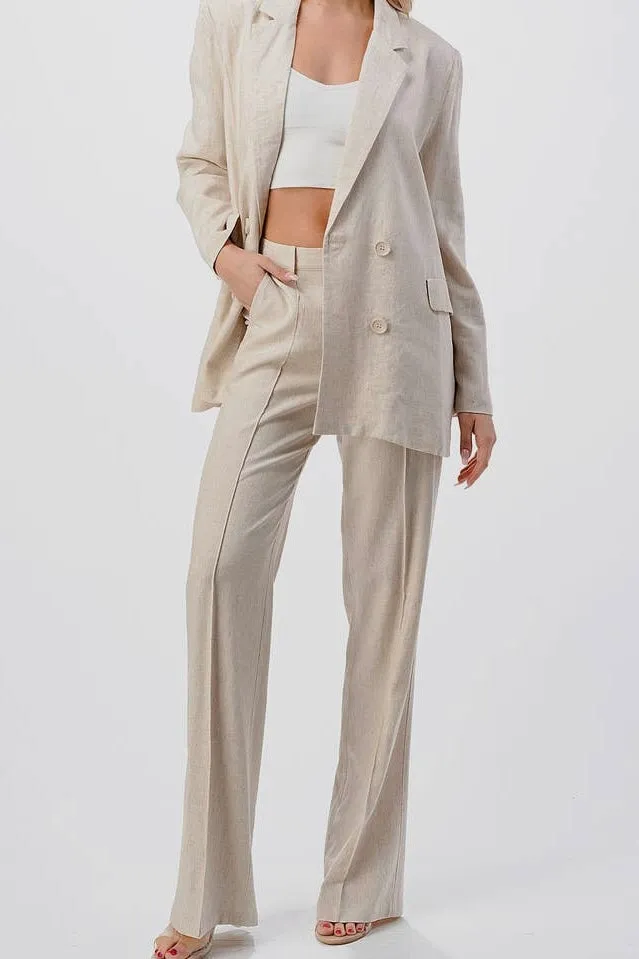 PRESTON LINEN WIDE LEG PANTS