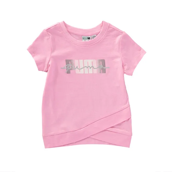 PU - Kids 'Pink' Puma Printed Cotton T-Shirt PU728