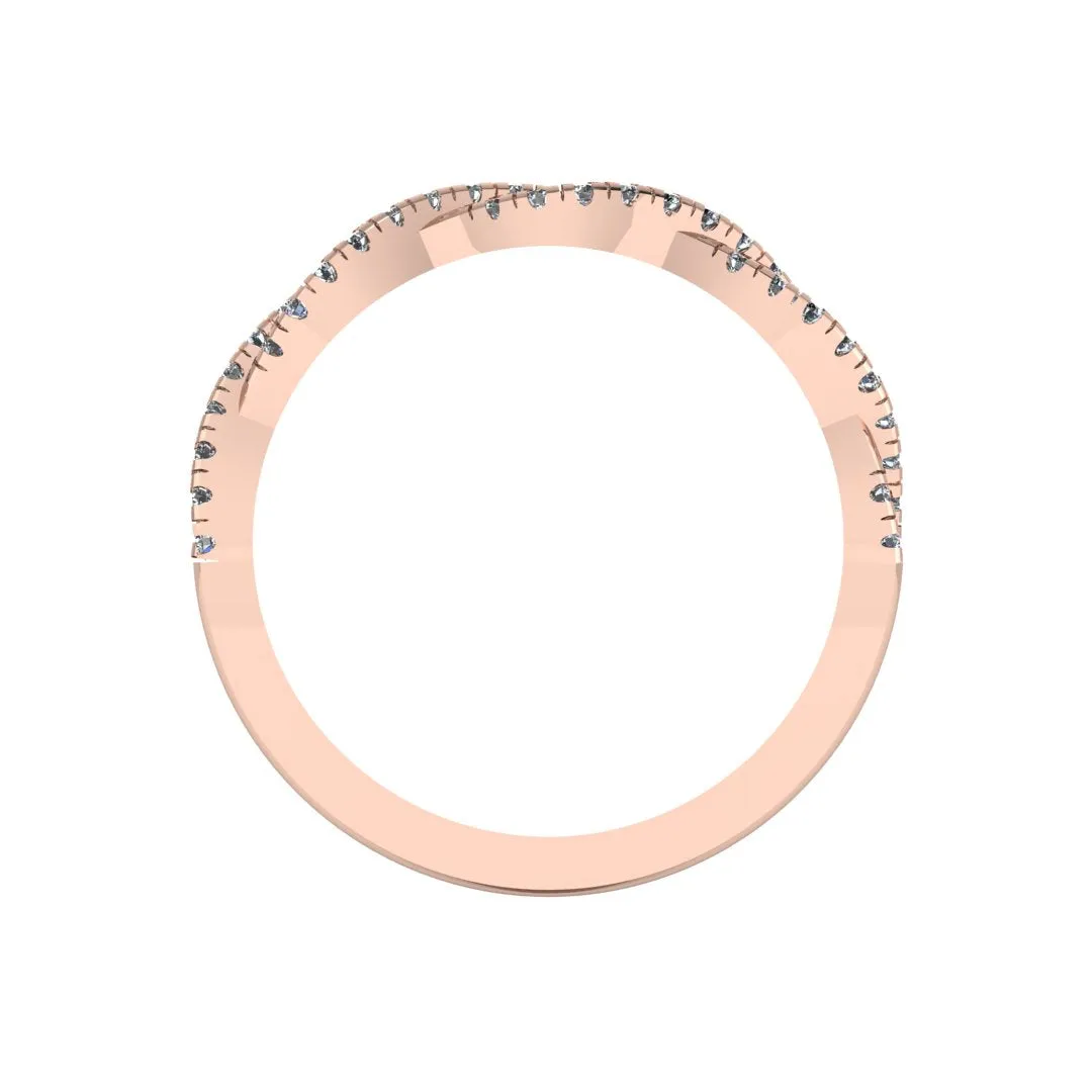 "Amara" Twist Micro Set 0.20ct Diamond Eternity Ring ET69