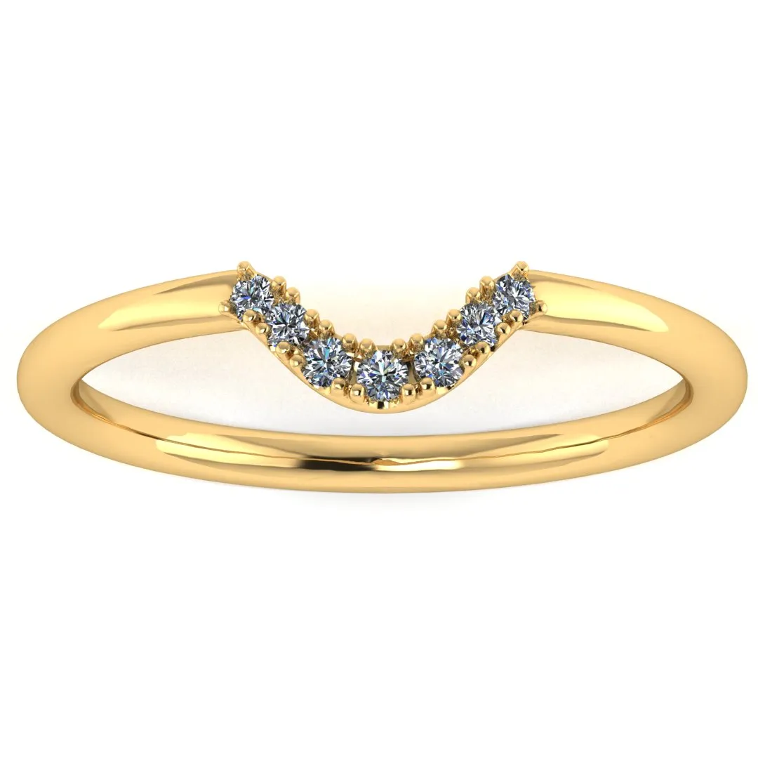 "Lilah" Dainty 0.10ct Diamond Shaped Eternity Band ET19