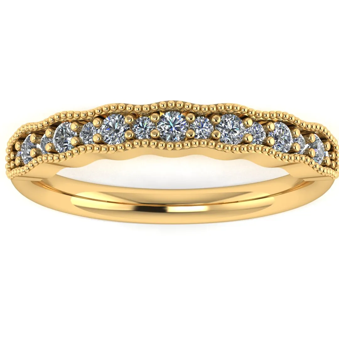 "Luella" Sparkling Wave 0.30ct Diamond Half Eternity Ring ET81