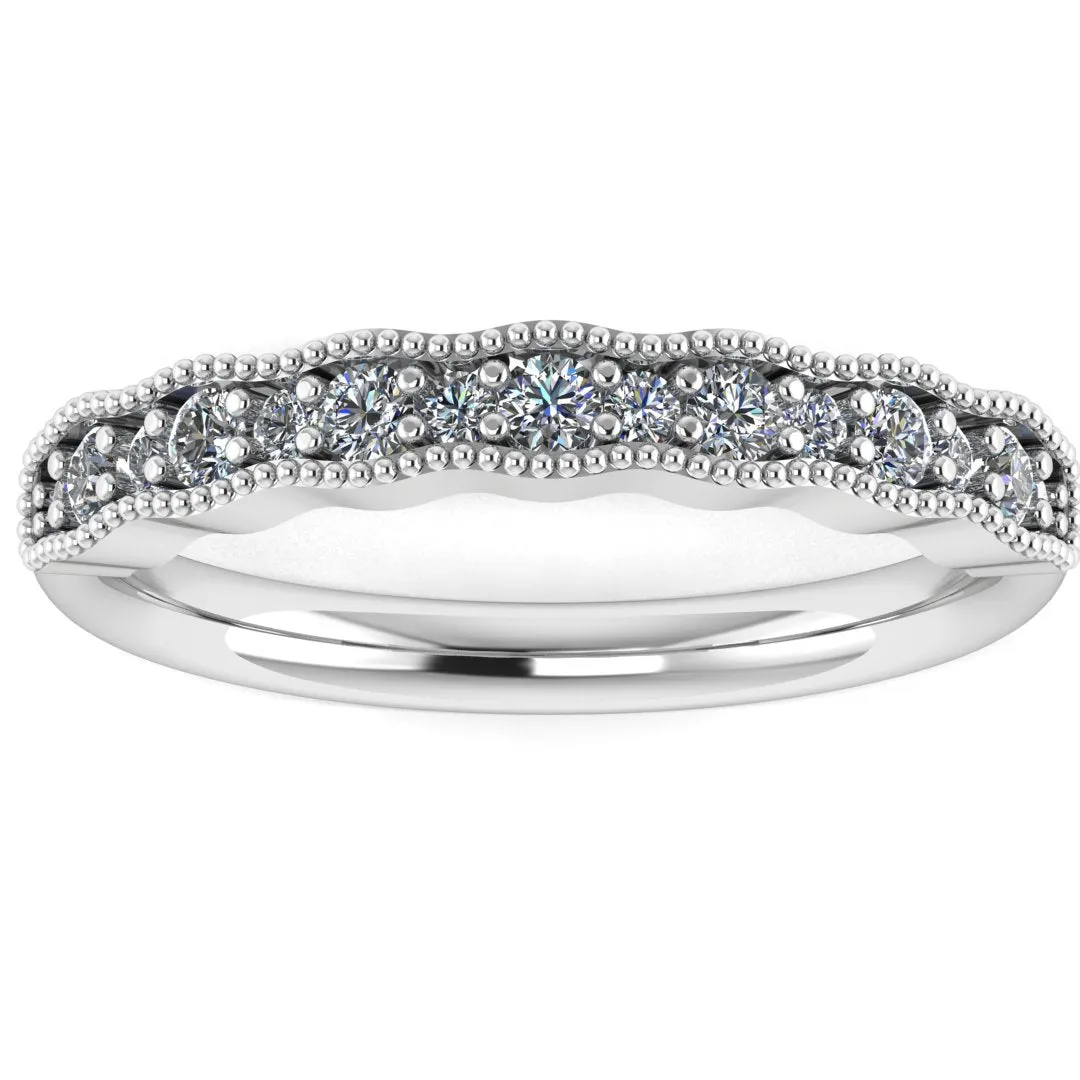 "Luella" Sparkling Wave 0.30ct Diamond Half Eternity Ring ET81