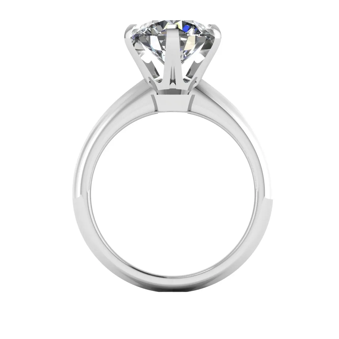 "Lula" Round Brilliant Solitaire Diamond Engagement Ring SSRB40