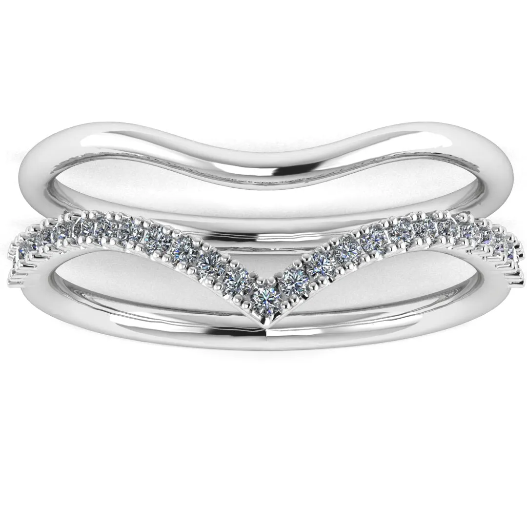 "Margot" Double Band V Shape 0.30ct Diamond Eternity Ring ET47