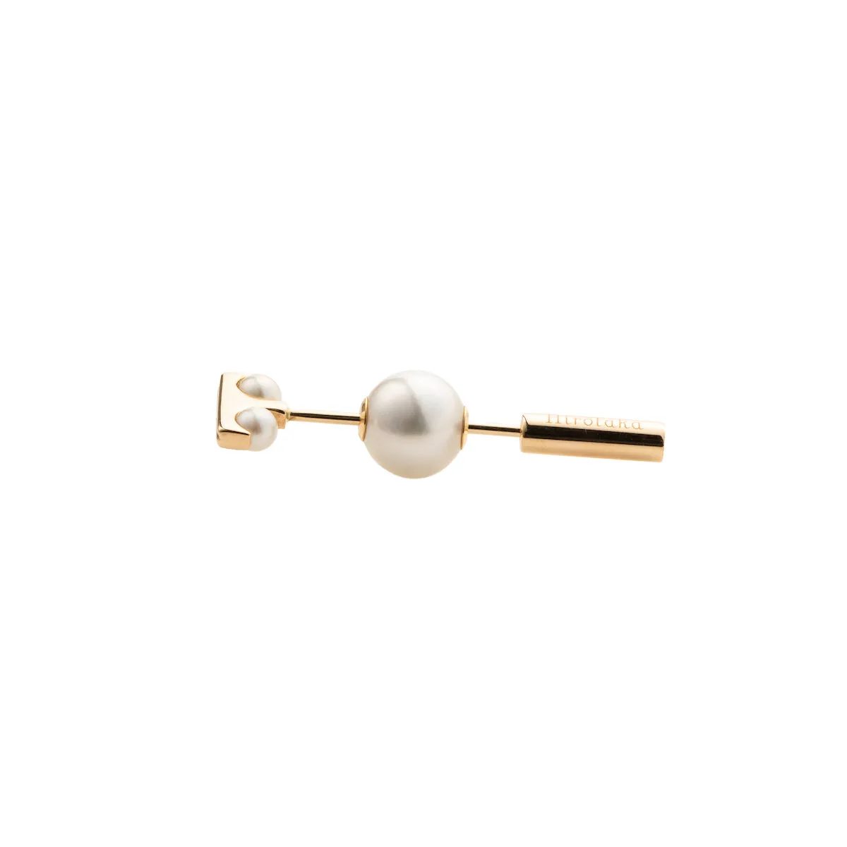 "Mini Spear" Beluga Earring, Pearl