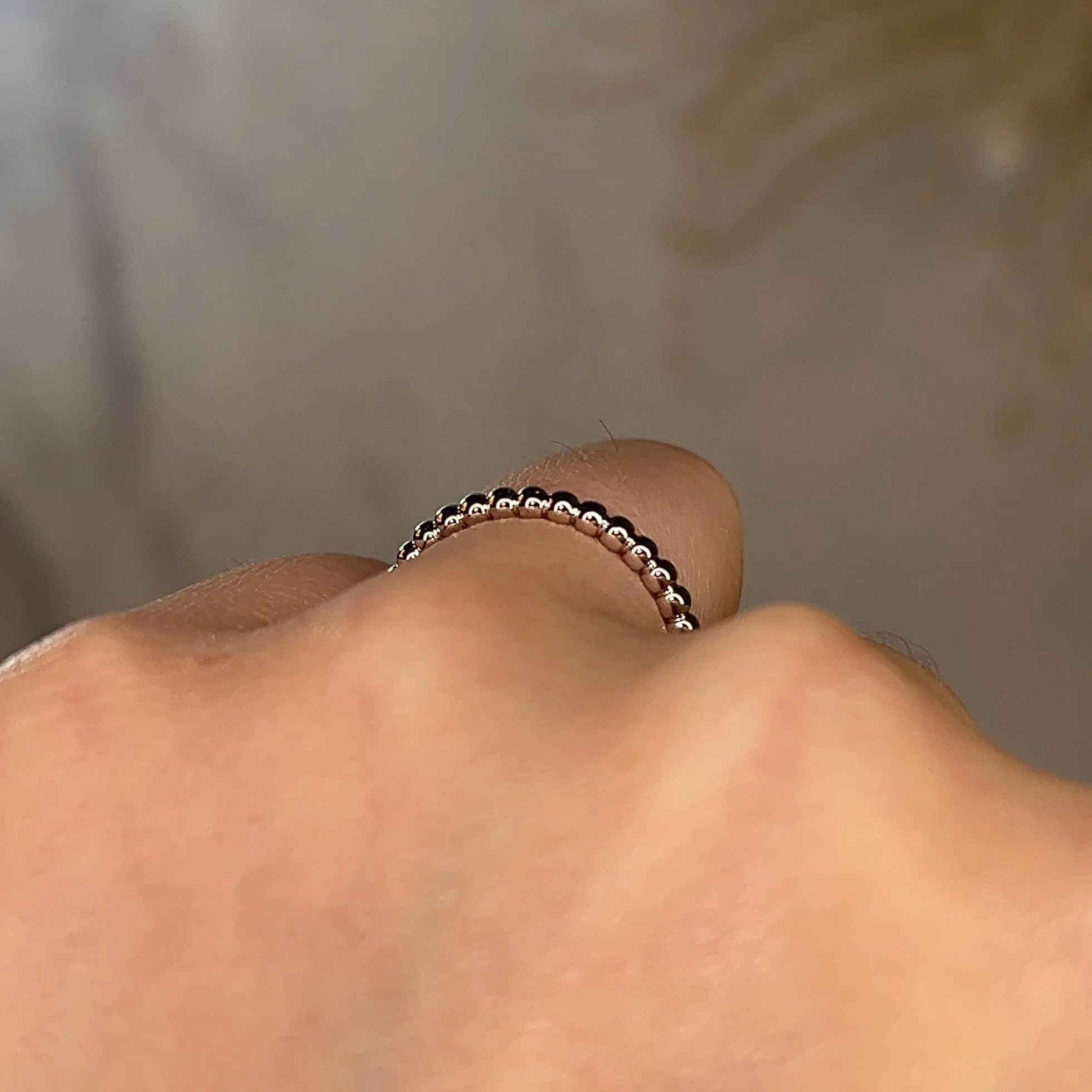 "Zev" Minimalist Beads Contemporary Eternity Ring ET79