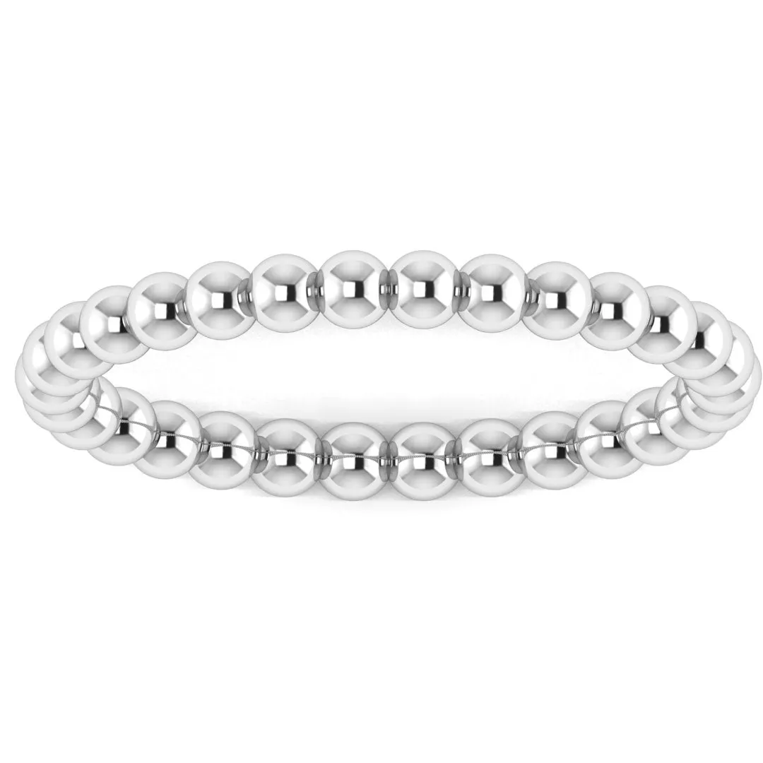 "Zev" Minimalist Beads Contemporary Eternity Ring ET79