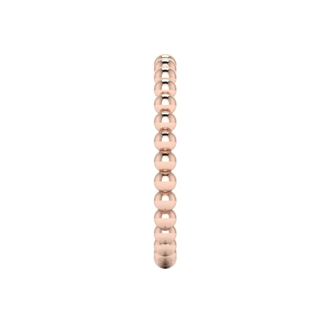 "Zev" Minimalist Beads Contemporary Eternity Ring ET79