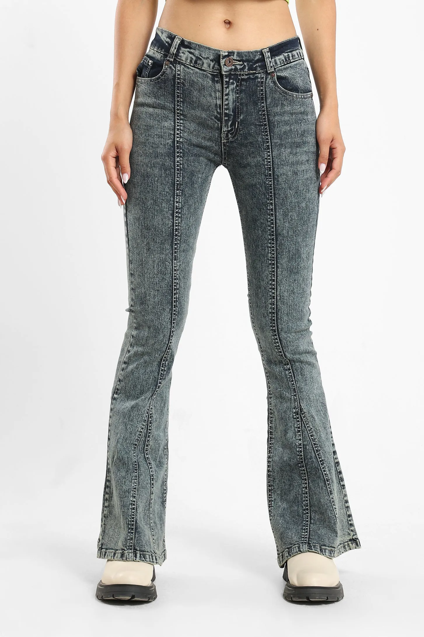 Retro Pants - Mid Wash