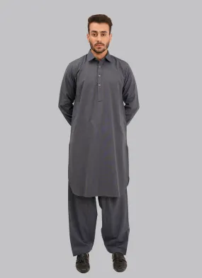 Shalwar Kameez - Kashghar Bluish Grey Textured