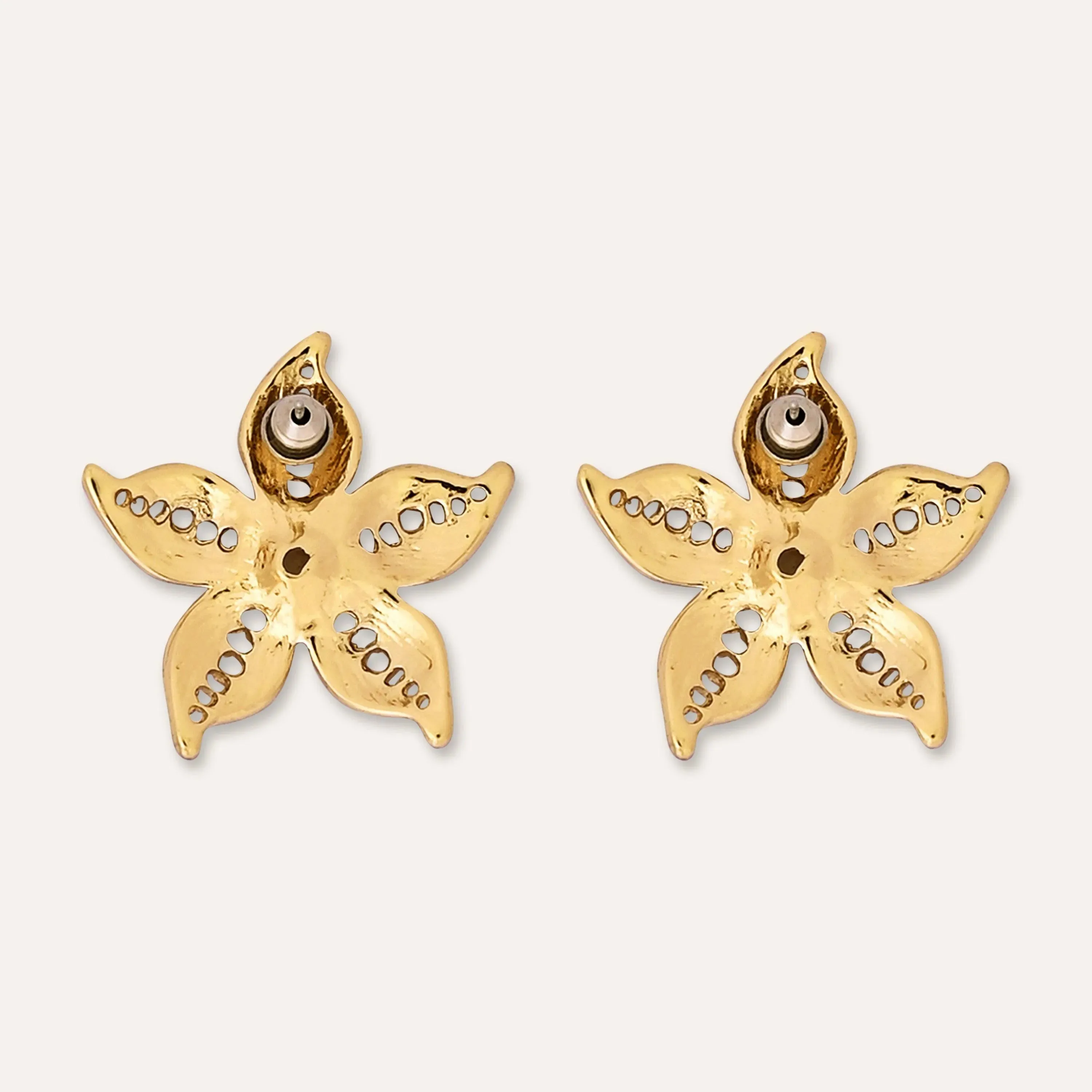 TFC Petal Pops Gold Plated Stud Earrings