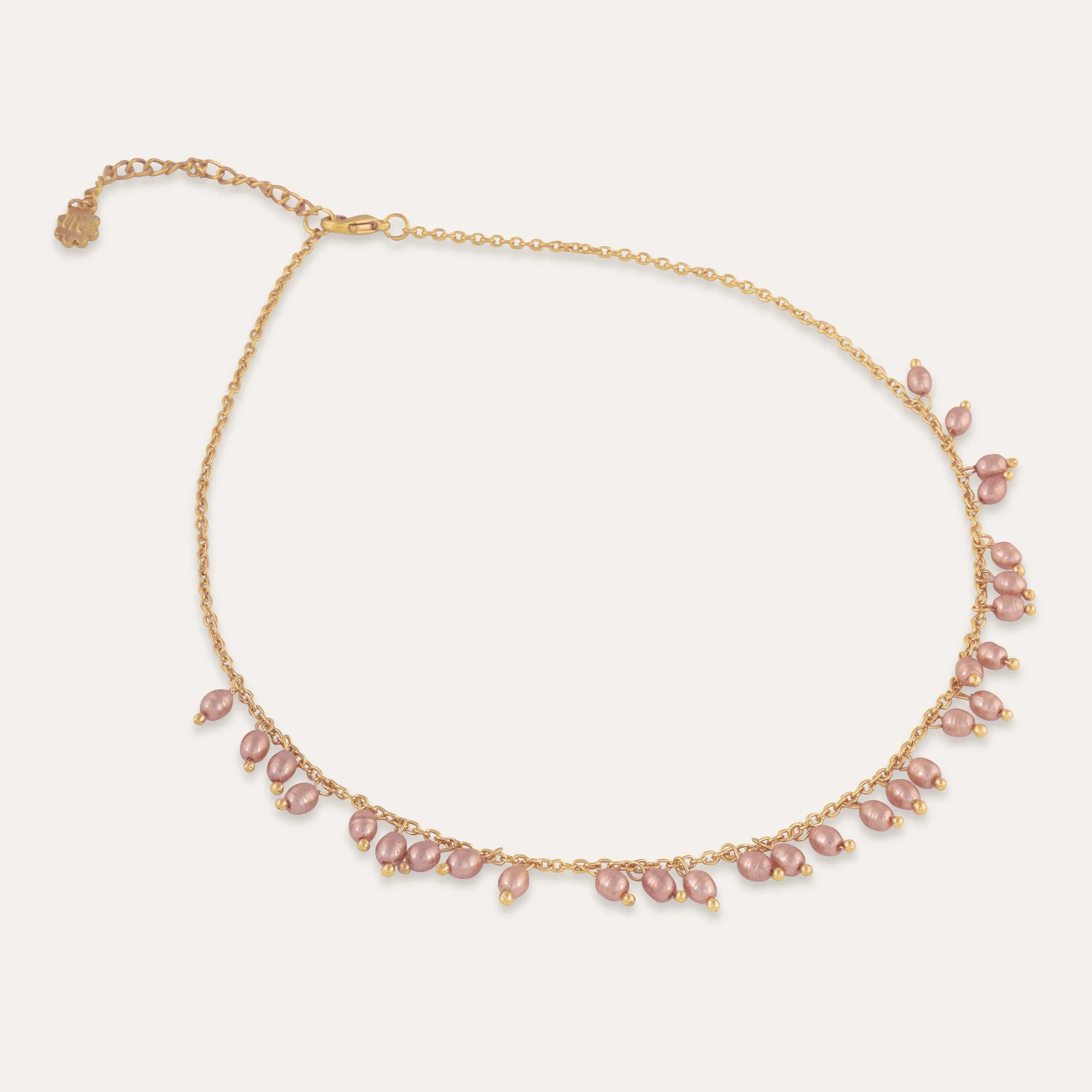 TFC Playful Pearl Pink Gold Plated Necklace