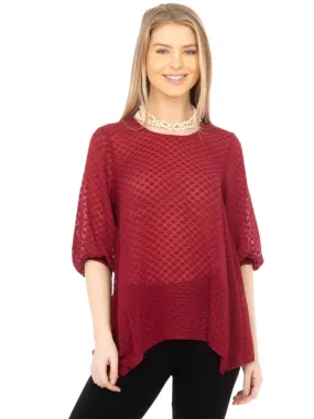 Tianello Washable Silk Jacquard "Leni" Tunic