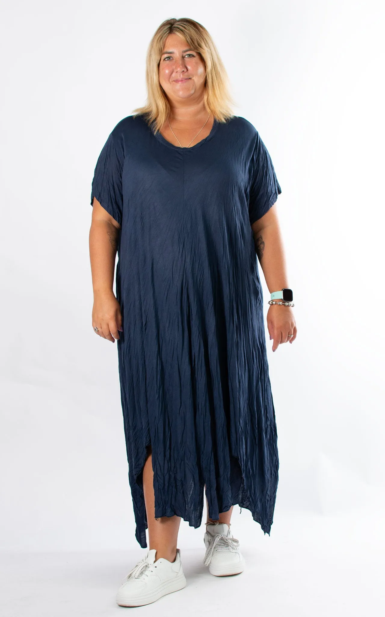 Tina Short Sleeve Dress | Navy