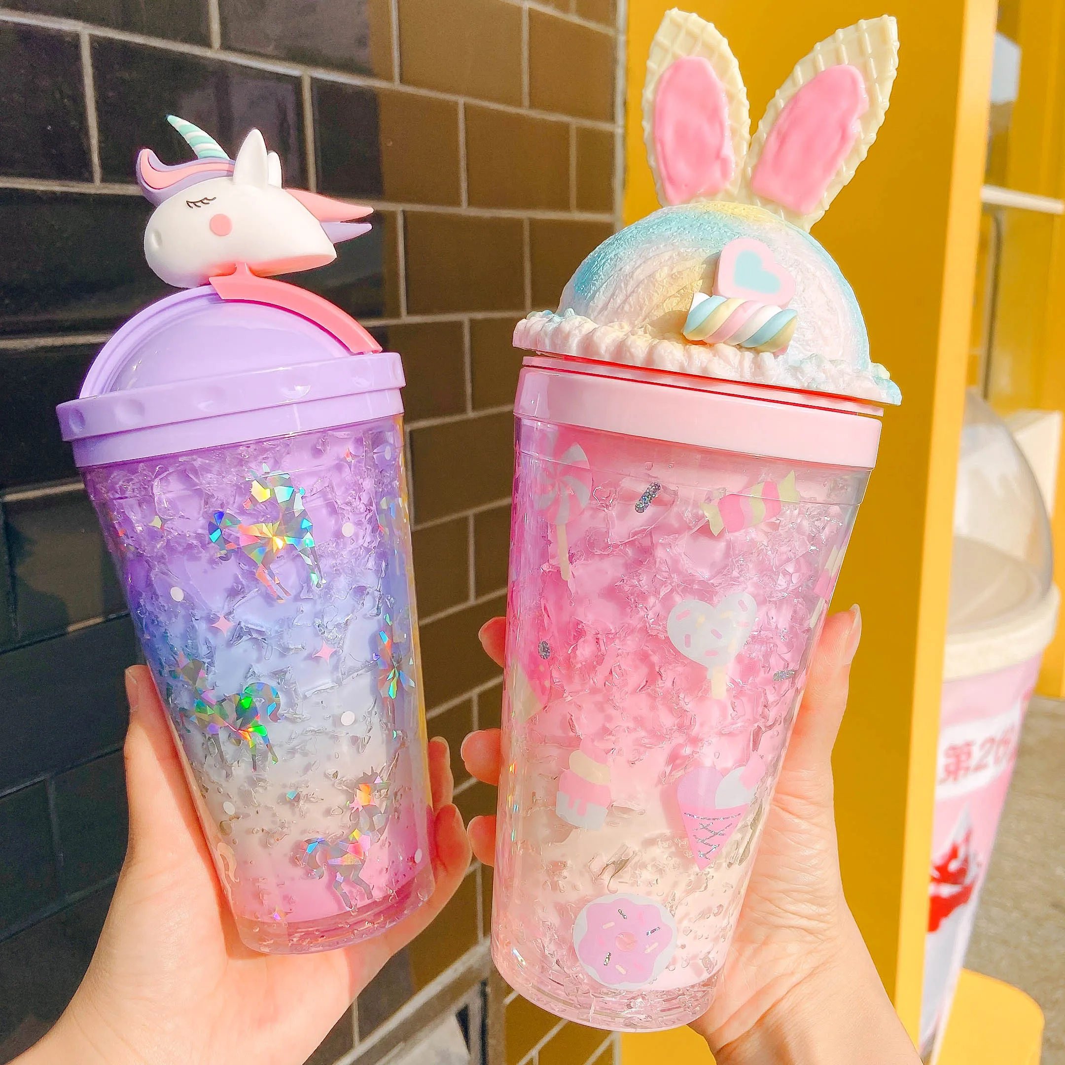 Unicorn Bunny Plastic Cup AD12146