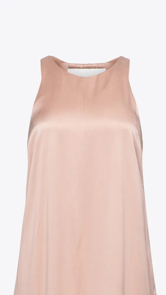 Washable Silk Racer Dress - Otium Tan