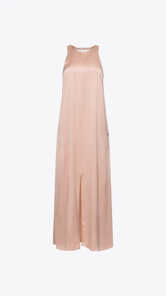 Washable Silk Racer Dress - Otium Tan