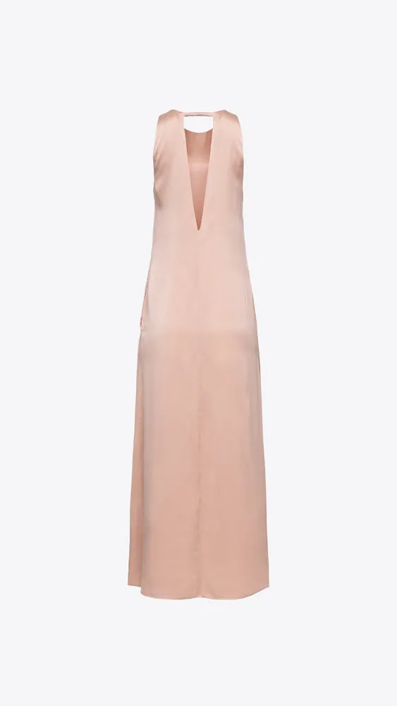 Washable Silk Racer Dress - Otium Tan