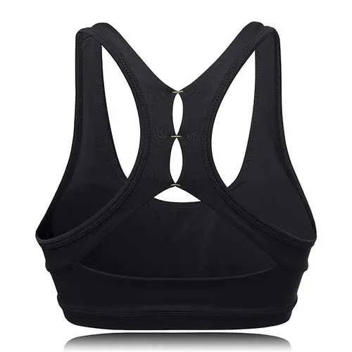 Women Sexy Character Backless Elastic Sport Tops Breathable Shockproof Yoga Vest Bra