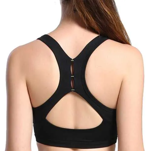 Women Sexy Character Backless Elastic Sport Tops Breathable Shockproof Yoga Vest Bra