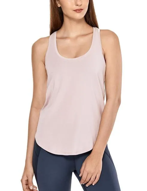 Women's Flowy Lightweight Pima Cotton Workout Tank Tops