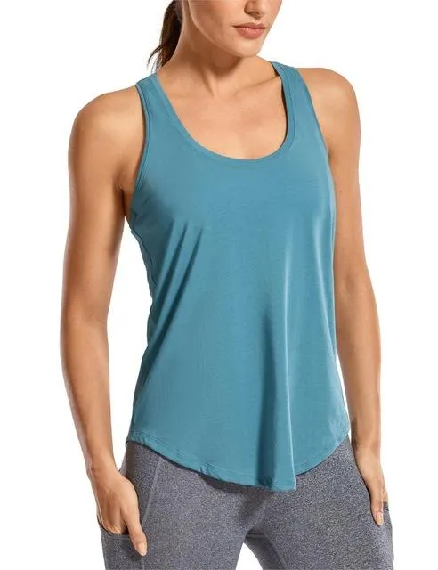 Women's Flowy Lightweight Pima Cotton Workout Tank Tops