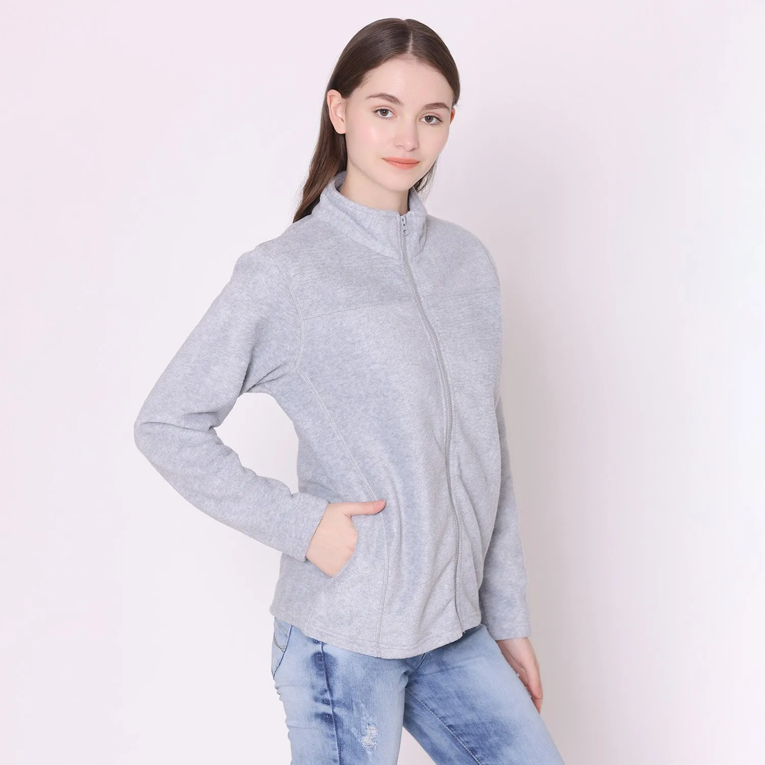 Women's  Polar  Jacket - Light Grey