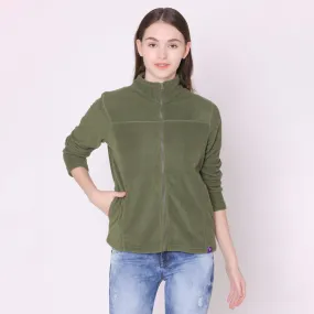 Women's Polar Jacket - Olive Green