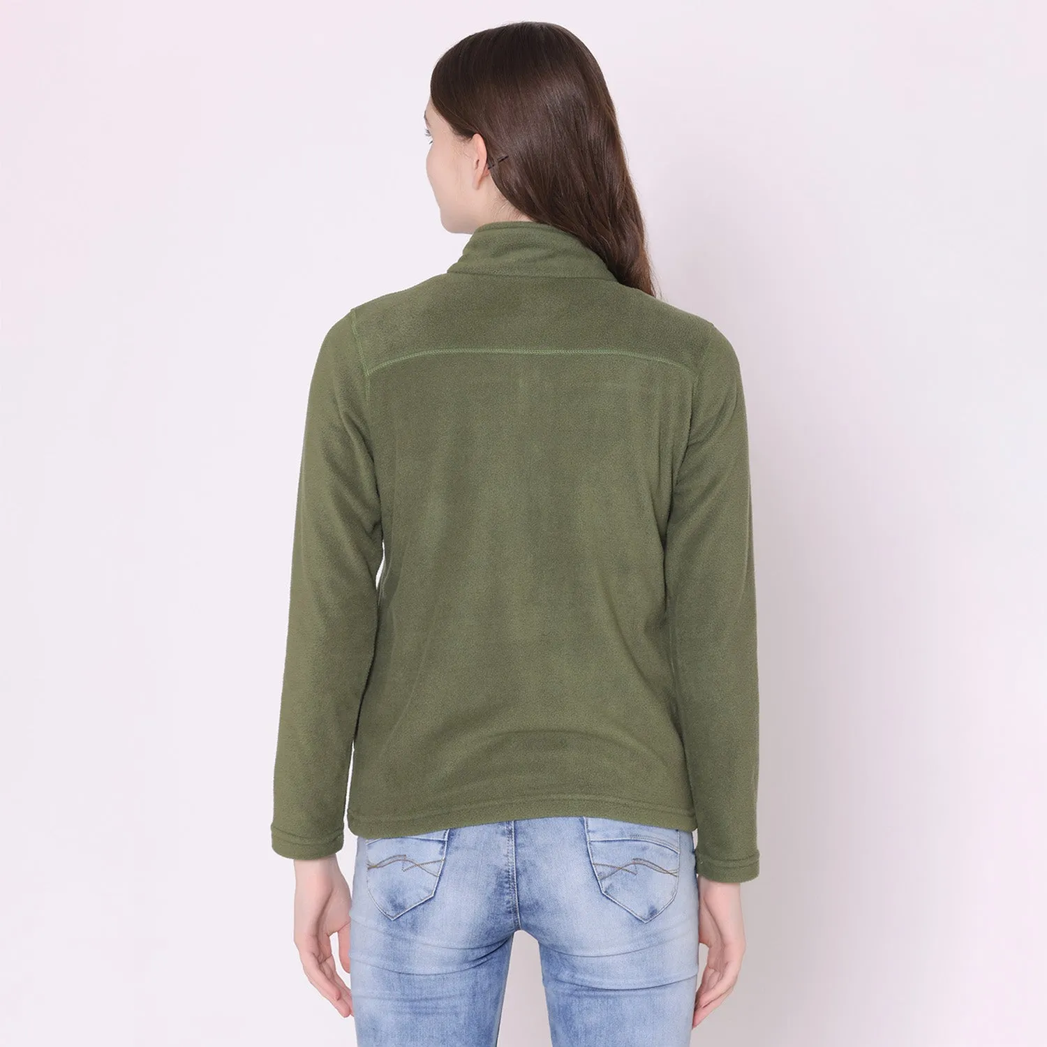 Women's Polar Jacket - Olive Green