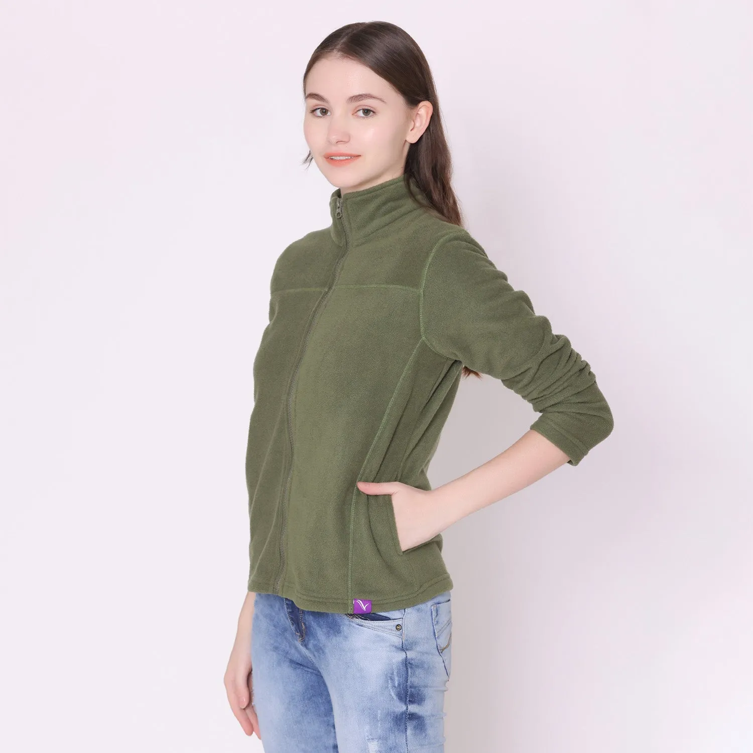 Women's Polar Jacket - Olive Green