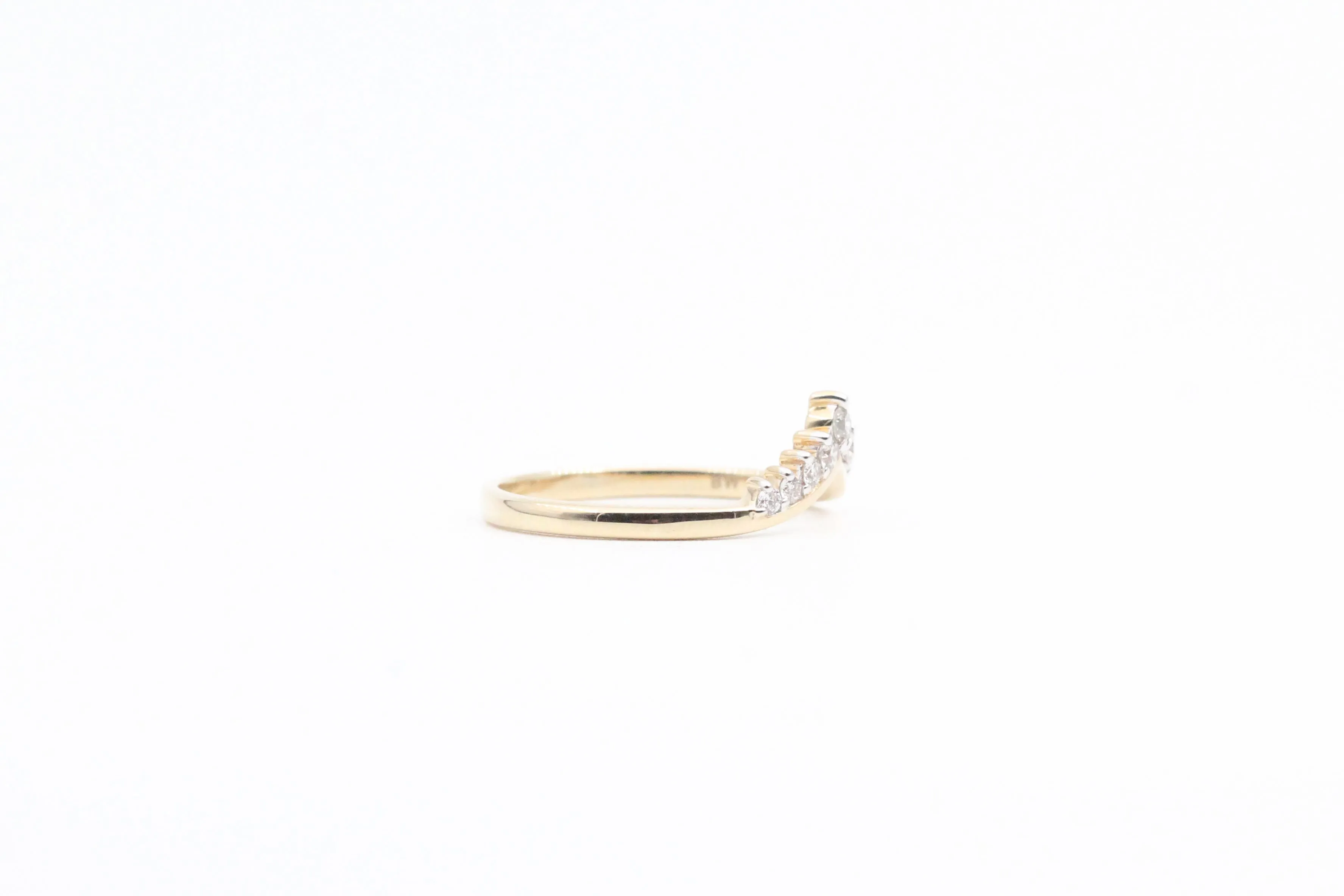 Yellow Gold Chevron Stacking Band