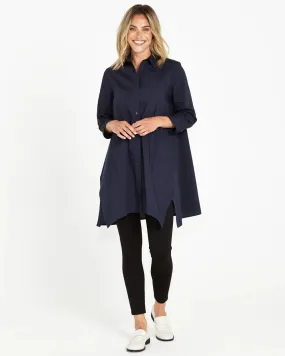 Zaida Tunic Shirt -Dark Bllue